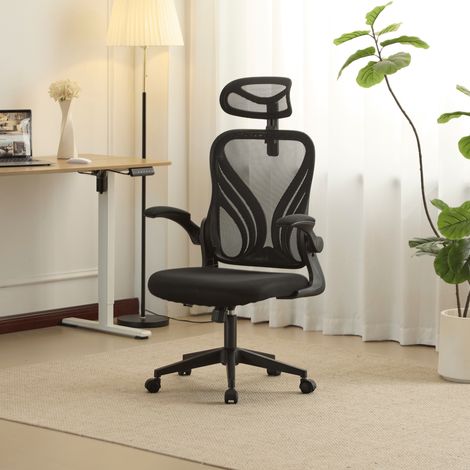 Office Computer Chair Ergonomic Design Adjustable Armrests Breathable Foldable (1/5)