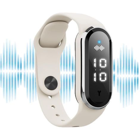 Ultrasonic electronic mosquito repellent bracelet – White, waterproof & USB rechargeable, suitable for children and adults (1/5)