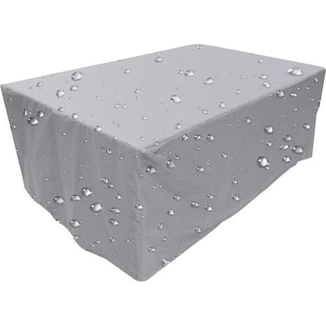 Housse de protection pour table de jardin 210x110x70cm – Tissu Oxford 210D imperméable – Anti-UV, anti-pluie, anti-poussière-Crezuo (1/5)