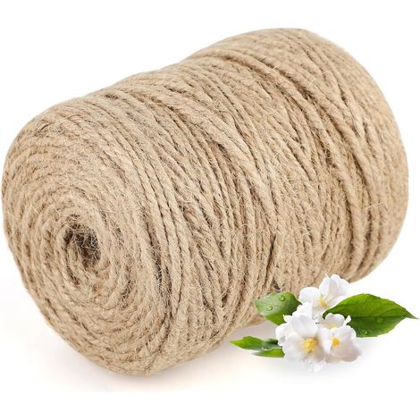 Ficelle Jute 3 mm d Épaisseur Rouleau 100 m Corde Jute Naturelle Jardin Artisanat Couleur Naturelle comme Corde Chanvre Applications (1/4)