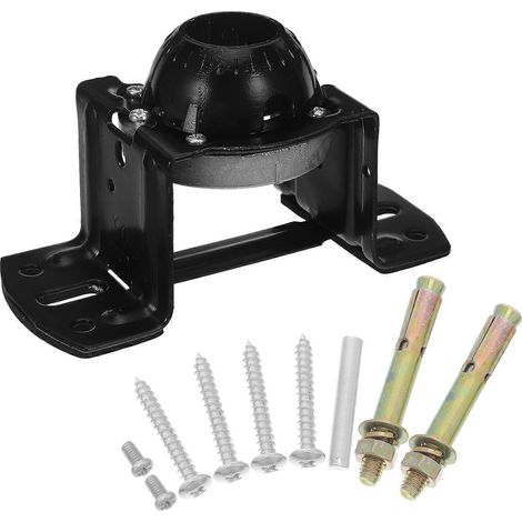 1 support de fixation pour ventilateur de plafond - Support métallique pour plafond cathédrale, idéal pour salon, terrasse ou porche, avec visserie de montage (1/4)