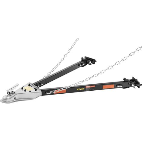 Barre de remorquage, 2495 kg avec chaînes, universelle acier allié revêtement en poudre sur pare-chocs, coupleur pour attelage à boule 2 po, ouverture 1000 mm, pour camion, voiture, camping-car