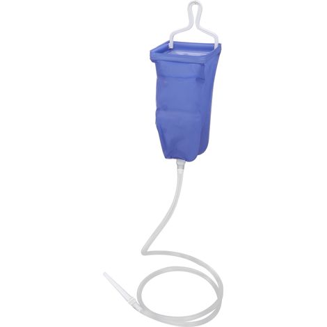 Kit de lavement 2L pliable et portable pour le nettoyage du côlon, avec poche en PVC pour lavement et douche vaginale, idéal pour la maison et les voyages.
