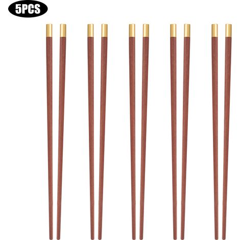 25cm Household Handcraft Premium Gift Chopsticks Set Reusable Chopsticks Tableware Kitchen Tools5 Pair Red Sandal Wood Chopsticks (1/5)