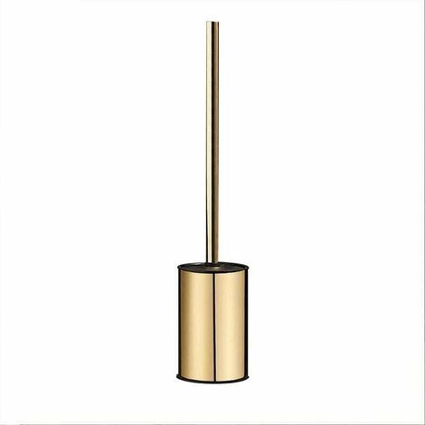 Brosse WC murale dorée en acier inoxydable 304 rond pour salle de bain (doré)
