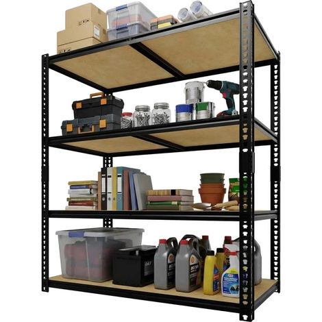 Étagère de garage, 48 po L, 24 po P, 60 po H, 4 niveaux, Capacité de charge 2560 lb (1/5)
