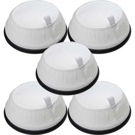 vhbw 5x filtro a sacco sostituisce Nilfisk 1471432500 per aspiratore per secco, aspirapolvere - Filtro di ricambio nero / bianco