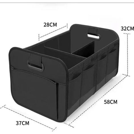 Sac de coffre pliable, organisateur de voiture, boîte de rangement, 58 cm x 32 cm x 37 cm (1/3)