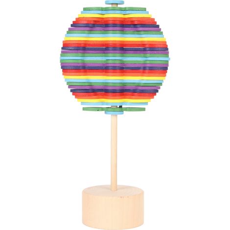 Jouet sensoriel en bois coloré rotatif anti-stress en spirale pour adultes et enfants (1/5)
