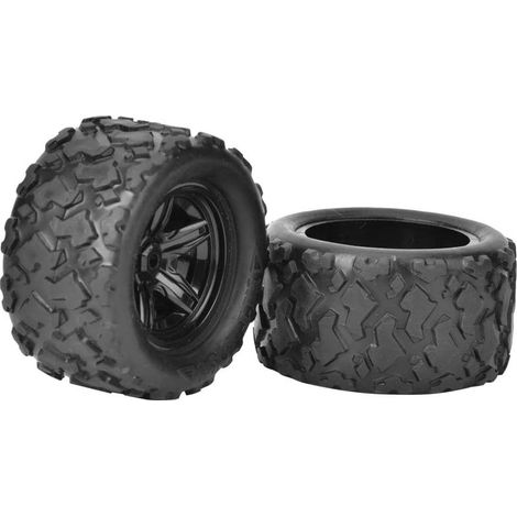Jeu de Pneus de Roue de Haute qualité pour Voiture RC HS 18301 18302 – Pneus Anti-usure Durables pour une stabilité et une Adhérence Améliorées – Compatible avec les Voitures Télécommandées à (1/5)