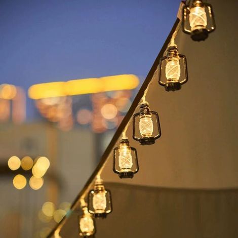 Luci decorative retrò a forma di bottiglia di cherosene, luci a stringa per interni/giardino, luci fatate a LED solari, 5 m, luce bianca calda, 20 LED, decorazioni per camerette, bar, feste, ecc. (1/4)