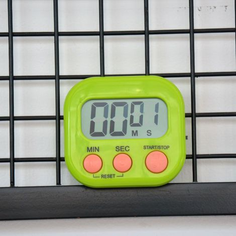 Minuteur de Cuisine magnétique avec Grand écran LCD, minuteries pour la Cuisson, l'étude, Alarme puissante et Compte à rebours vert (1/5)