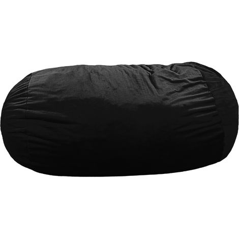 Pouf Long Géant Fourrure - 160 cm Noir Bananair (1/5)