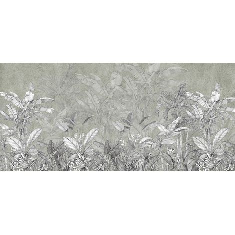 Papier peint panoramique - Feuilles Tropicales - 130 cm x 60 cm (1/2)