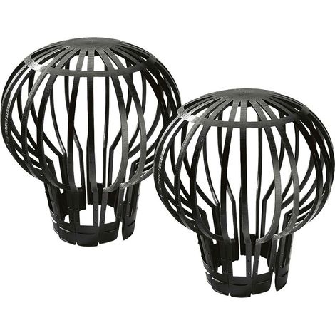 Filtres de gouttière noir Lot de 2, protection efficace contre l’obstruction des gouttières, filet anti feuilles (1/5)