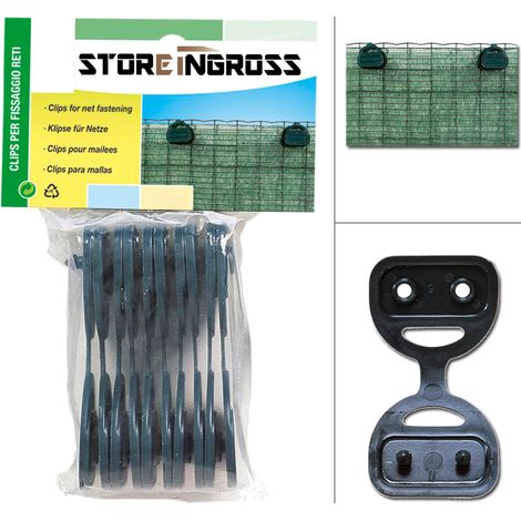 Multipack da 400 pz fermi per rete ombreggiante clips per fissaggio reti super pe