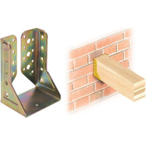 Piastra supporto a parete 10 pz. per fissaggio travi legno 61x100 - Salone