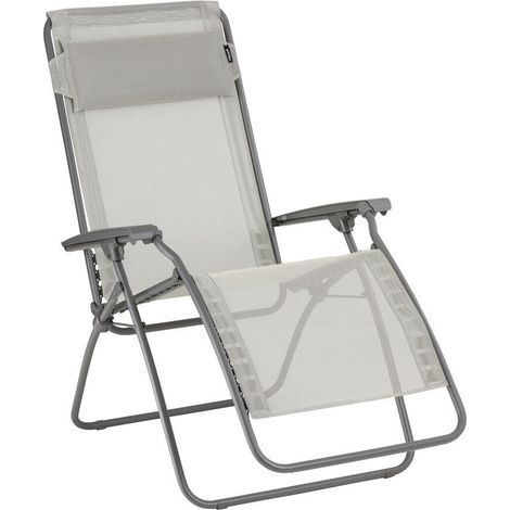 Fauteuil Relax Transat Jardin - Chaise Longue Zéro Gravité - Rclip - Batyline® Iso - Beige Seigle - Lafuma Mobilier