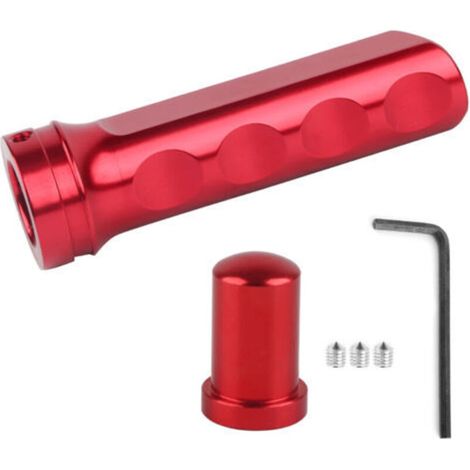 Manchon de poignée de frein à main, aluminium universel manchon de poignée de frein à main anti-dérapant protecteur accessoire de couverture de frein à main pour voiture automatique(Élev (1/4)