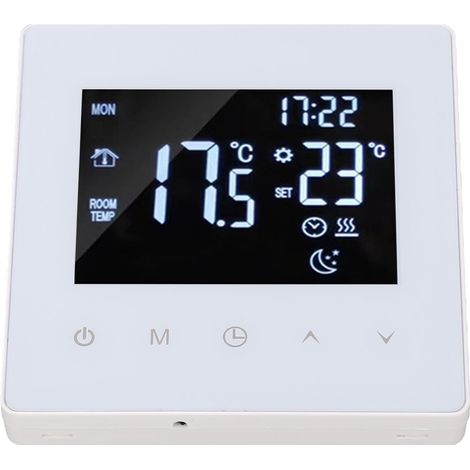 Touchscreen-Thermostat mit Digitalanzeige und Konstanttemperaturregler für Fußbodenheizungskessel, Weiß, AC 90–240 V, K2MRH3A, WLAN (1/5)