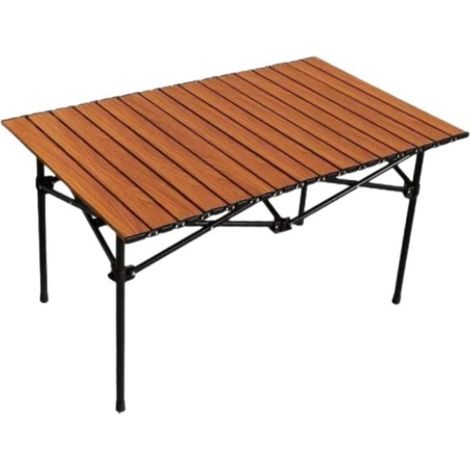 Klappbarer Esstisch, ultraleichter Campingtisch, Gartentisch, tragbare Picknickmöbel, Picknicktisch in Holzoptik, klappbarer Outdoor-Tisch (1/5)