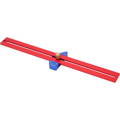 T-Winkel-Lineal aus Aluminiumlegierung, verstellbarer Winkel, Anreißwerkzeug für Schreinerarbeiten, 370 mm (1/5)