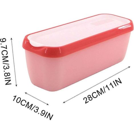 Pots à glace pour crème glacée maison, réutilisables et avec couvercles - Boîtes de conservation pour congélateur 1,5 l (1/2)