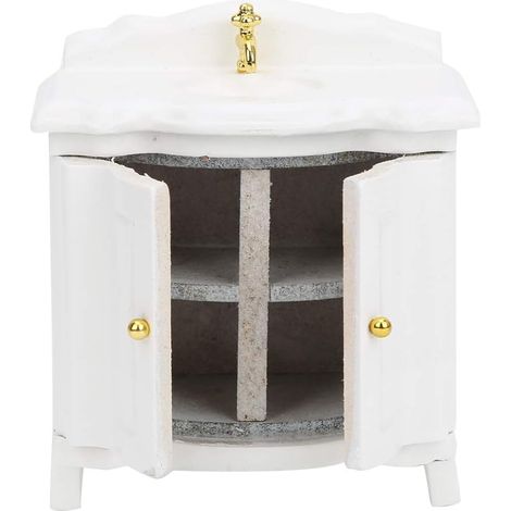 Mini Lavabo pour Maison de Poupée, Décoration Exquise pour évier de Salle de Bain, Modèle 1:12 (1/5)