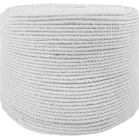 Corde Blanc 0,8 x 0,8 x 50000 cm Coton vidaXL (1/4)