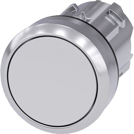 Siemens 3SU10500AB600AA0 3SU1050-0AB60-0AA0 Drucktaster Frontring Metall, Hochglanz, Betätiger flach (1/3)