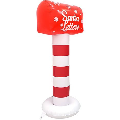 Boîte Aux Lettres Gonflable - Décoration Extérieure Noël - LED Intégrées - PVC Rouge - 10,7 x 6,3 x 3,3 cm - 1 pièce (1/5)