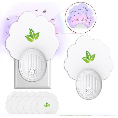 Répulsif Ultrason Anti Moustiqueé,Trappola Insetti Volanti,(2 Dispositivi + 12 Carte Adesive) Cattura Insetti, Trappola Mosche da (1/5)