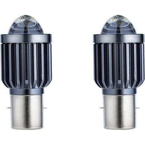 Lot de 2 ampoules LED H6 BA20D pour phares de moto, mini projecteurs, bicolores blanc et jaune, pour quad, scooter et vélo électrique. (1/4)
