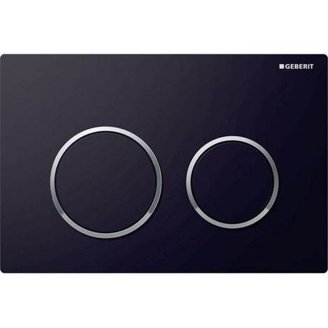 Geberit Omega20 - Pulsador para WC OMEGA20, negro/cromo brillante 115.085.KM.1