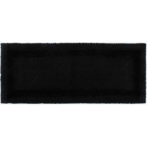 HOMESCAPES Luxury Reversible Bath Mat Runner - Black