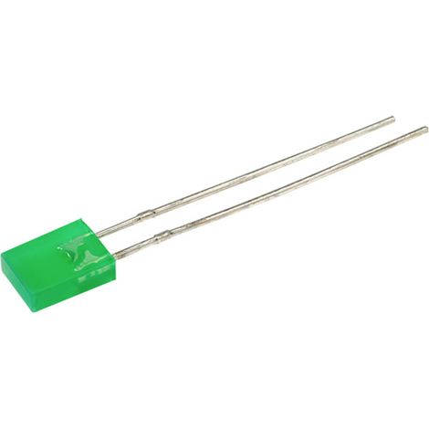 Kingbright  LED bedrahtet  Grün Rechteckig 2 x 5 mm 8 mcd 110 ° 25 mA 2.2 V