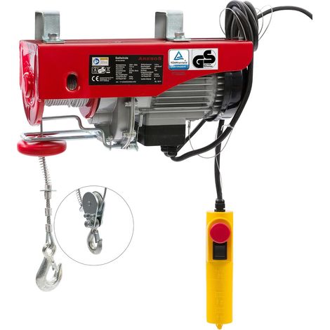 Cabrestante eléctrico 400/800 kg 1450 W Cabrestante de cadena con palanca Cabrestante de elevación con control remoto, para carretillas elevadoras, almacenes y obras de construcción. (1/5)