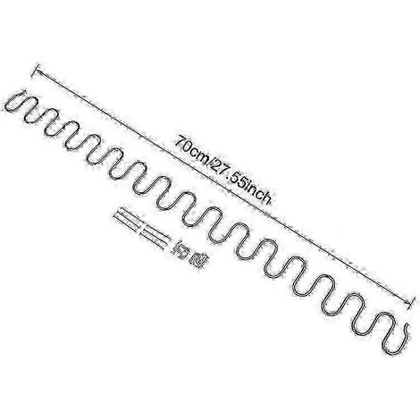 Ressorts de rechange pour canapés et chaises, avec clips, disponibles en longueurs de 45/50/60/65/70 cm, adaptés aux ressorts de canapés et de chaises jusqu'à 70 cm de longueur. (1/5)