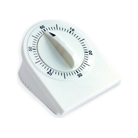 Temporizador mecánico ADE, hasta 59 minutos, 7,5 x 9,5 x 6,5 cm, blanco