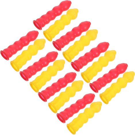 80 Pièces Embouts en Caoutchouc pour Tubes de Mastic Bouchons D'embout de Tube de Calfeutrage Réutilisables en Émulsion Rouge et Jaune pour Embouts de Colle Chantiers (1/5)