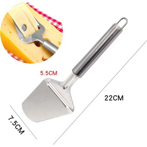 Trancheuse à fromage, coupe-fromage, râpe à fromage manuelle, râpe à fromage rabot, trancheuse à fromage classique en acier inoxydable avec lame robuste et poignée sûre pour fromage à pâte (1/3)