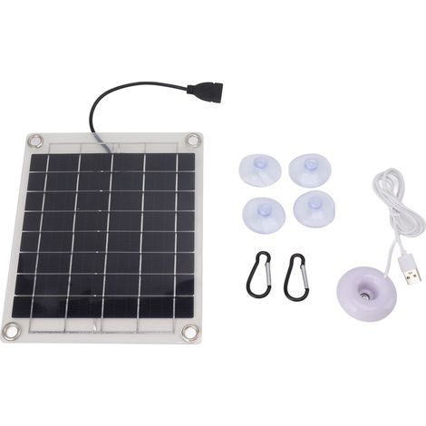 20-W-Schwimmender Luftbefeuchter, doppelseitiges Solarpanel, tragbar, USB-Anschluss, Mini-Zerstäuber, für Zuhause und Auto (1/5)