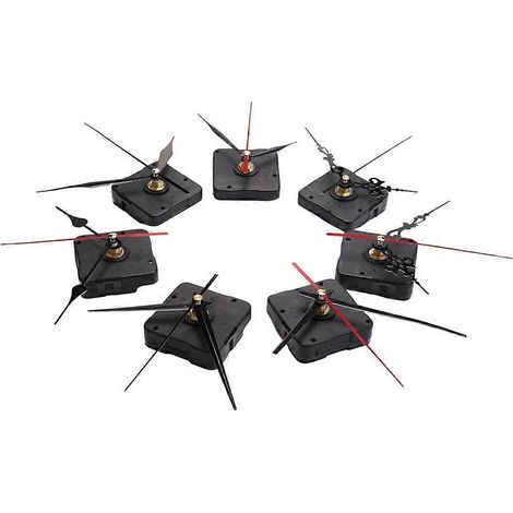 Ensemble de 7 mécanismes d'horloge à quartz silencieux à axe court avec aiguilles, pièces détachées pour horloge murale (1/5)