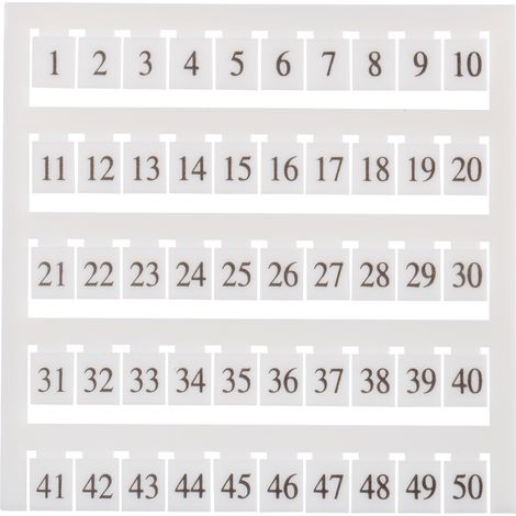 Etiquette d'identification RS PRO à utiliser avec Bloc de jonction à verrouillage à vis ( Prix pour Paquet de 2 ) (1/2)