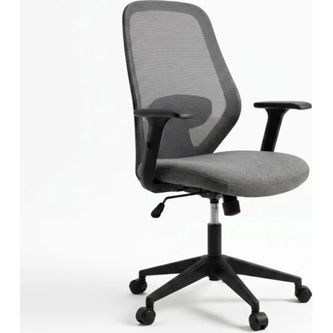 Fauteuil de bureau tissu mesh noir assise réglable – MADDIE (1/5)