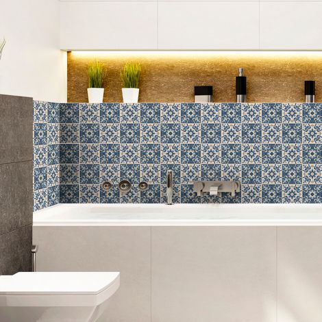 Sticker Mural Carrelage adhésif Cuisine Salle de Bain - 30 STICKERS CARRELAGES AZULEJOS VALENTINO - 30stickers10x10cm (1/5)