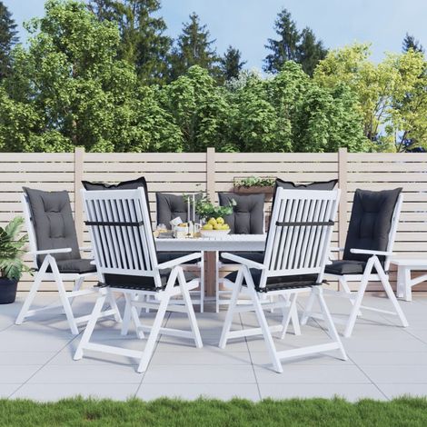 Gartenstuhlauflagen für Hochlehner 6 Stk. Anthrazit 120x50x7 cm (1/5)