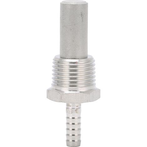 Pierre d'aération 1/2 MPT, diffuseur d'oxygénation en acier inoxydable 0,5 μm, matériel de brassage amateur (1/4)