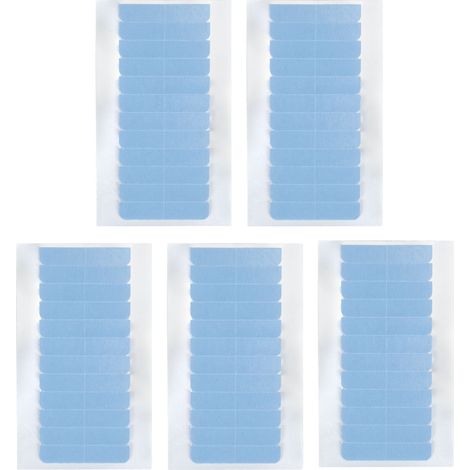 Ruban Adhésif Double Face Professionnel pour Perruques, 5 Feuilles Bleues Anti-Dérapantes et Imperméables (1/5)
