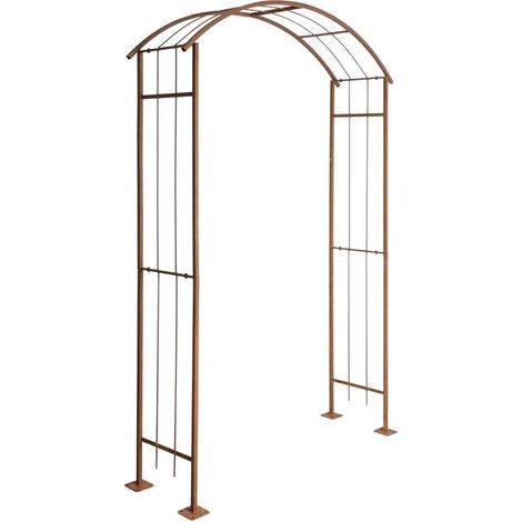 Rosenspalier Rosenbogen Torbogen 140 cm Rankhilfe Rost Metall Kletterhilfe Bogen